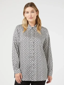 Sale Marina Rinaldi Twill tunic WHITE