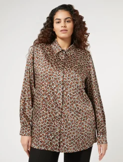 Outlet Marina Rinaldi Twill tunic TERRACOTTA