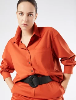 Discount Marina Rinaldi Twill tunic RUST