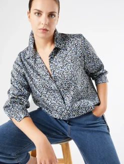 Outlet Marina Rinaldi Twill tunic LIGHTBLUE