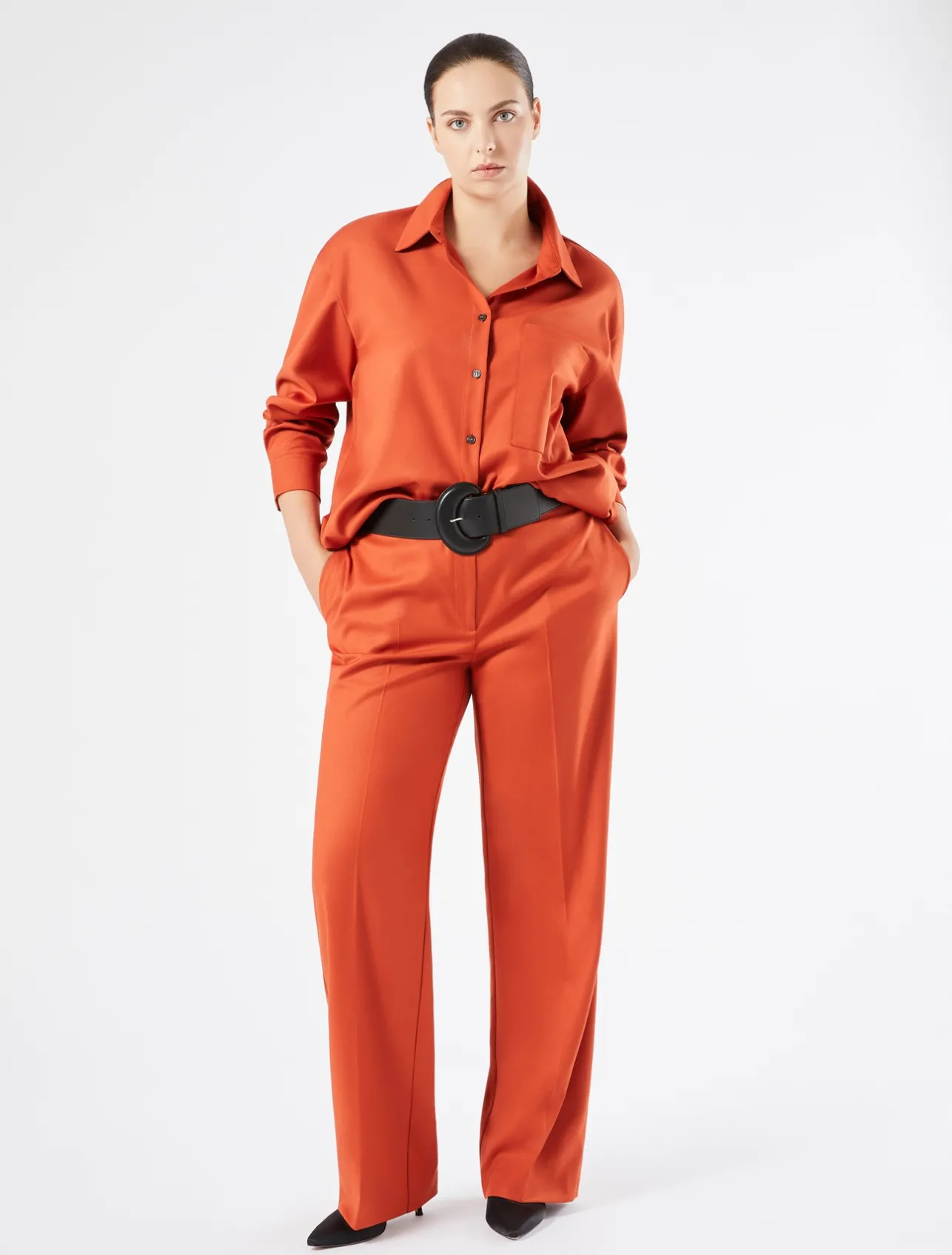 Discount Marina Rinaldi Twill tunic RUST