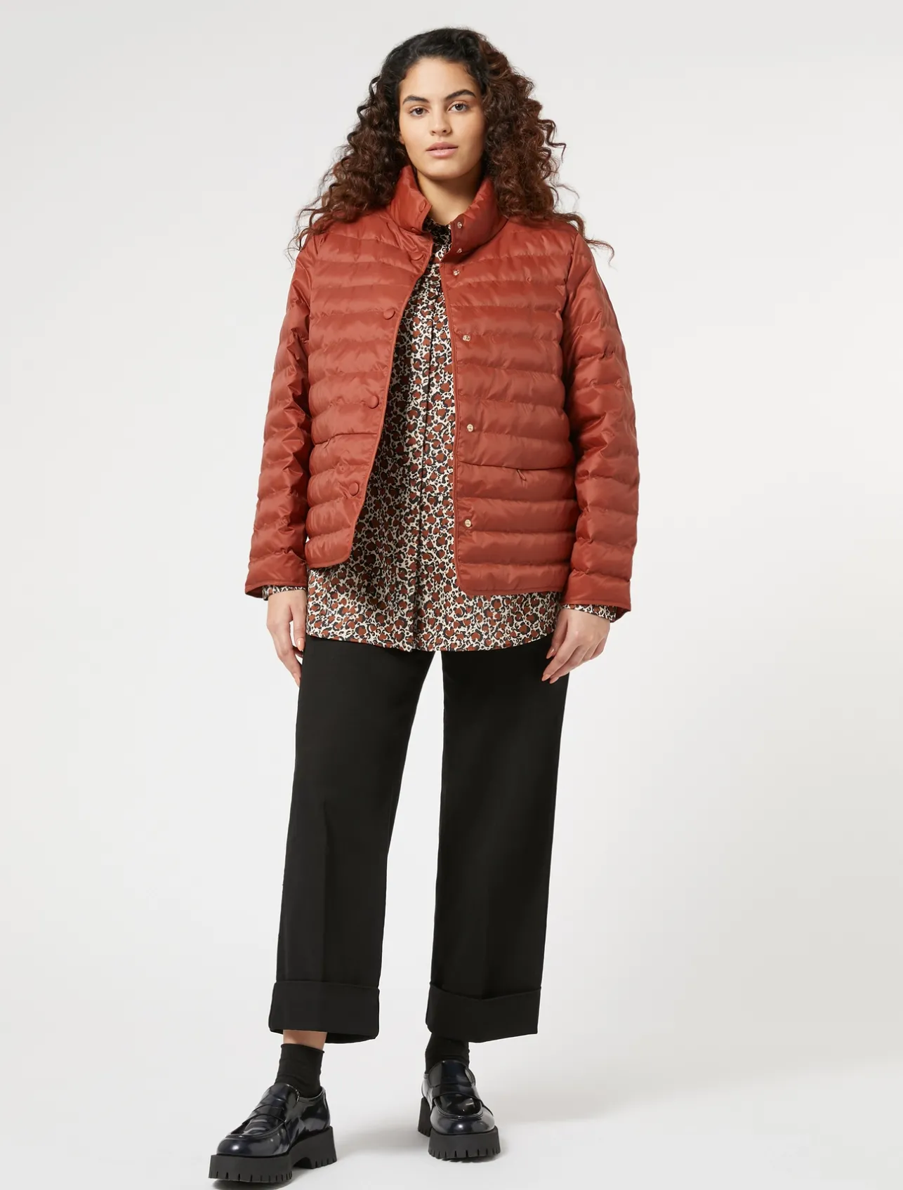 Outlet Marina Rinaldi Twill tunic TERRACOTTA