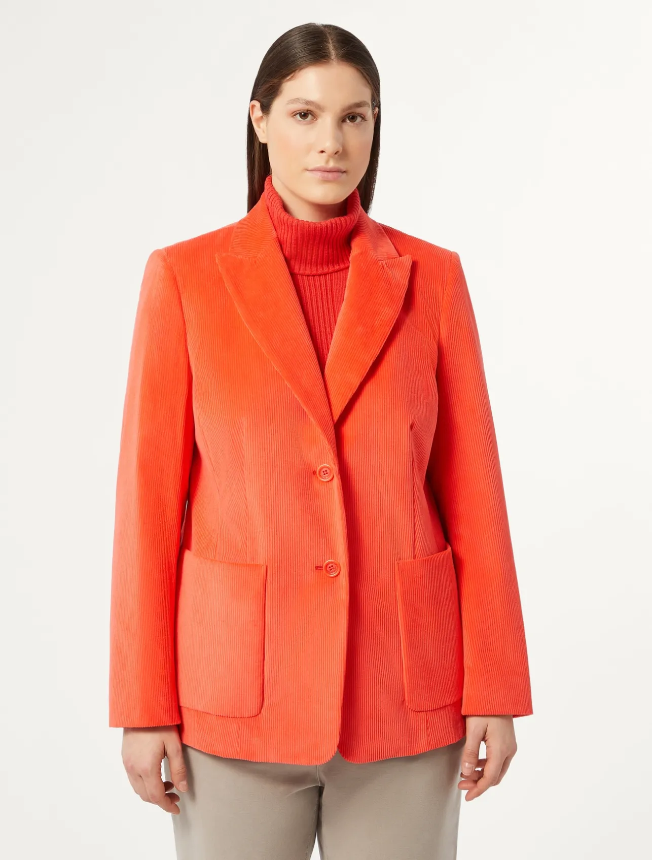 Sale Marina Rinaldi Velvet blazer CORAL