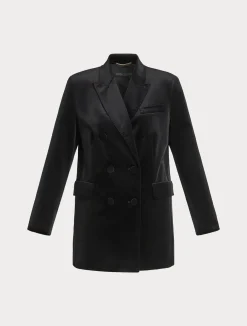 Online Marina Rinaldi Velvet blazer BLACK