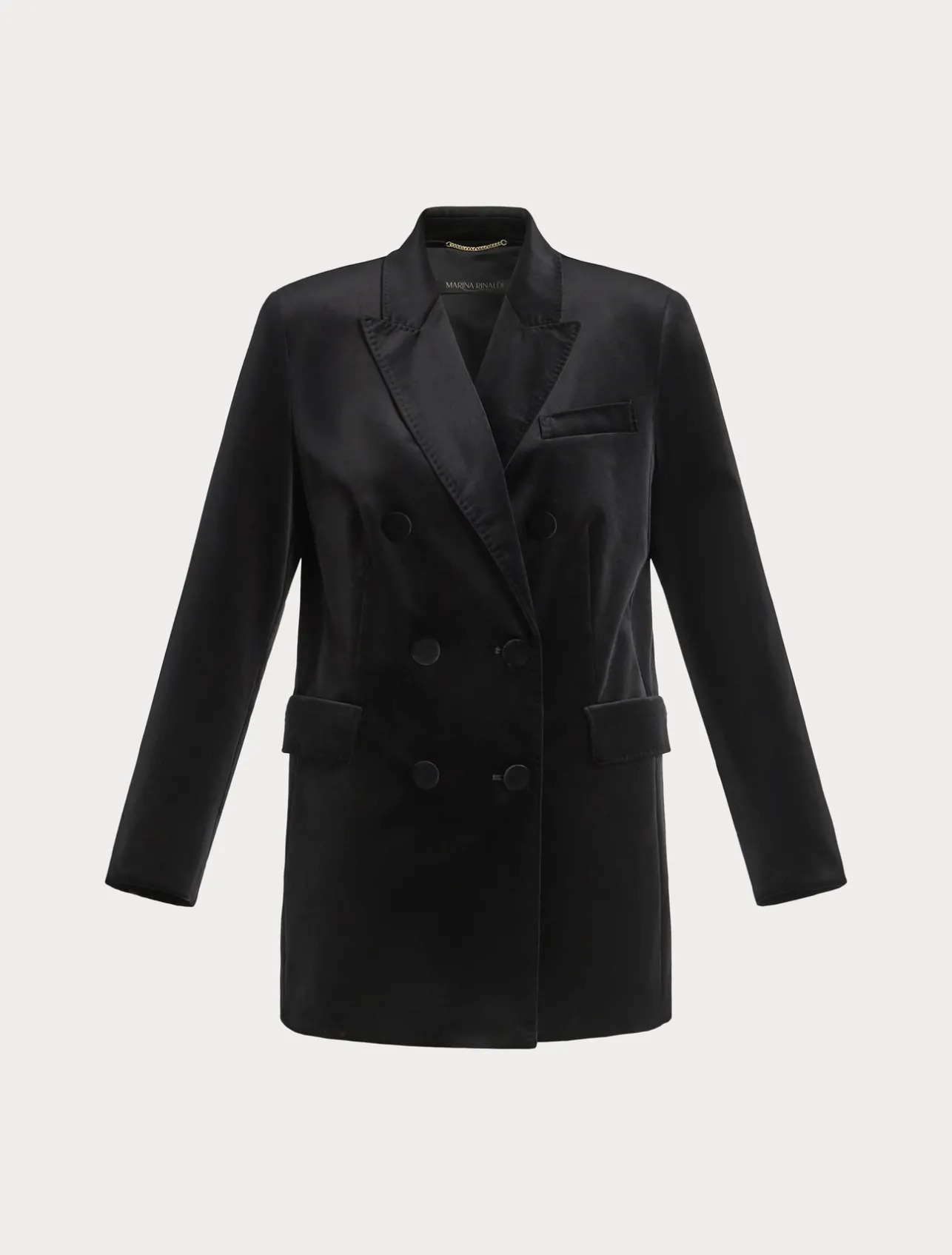 Online Marina Rinaldi Velvet blazer BLACK