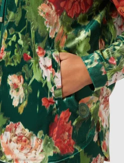 Outlet Marina Rinaldi Velvet jersey jacket GREEN