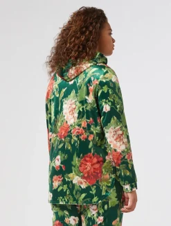 Outlet Marina Rinaldi Velvet jersey jacket GREEN