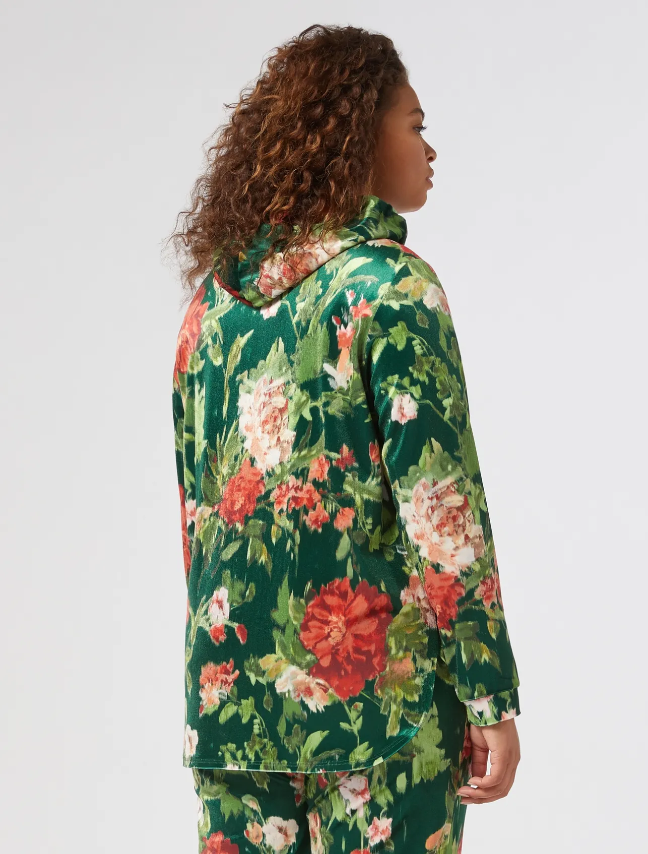 Outlet Marina Rinaldi Velvet jersey jacket GREEN