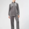 New Marina Rinaldi Velvet jersey trousers DARKGREY