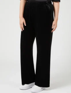 Clearance Marina Rinaldi Velvet jersey trousers BLACK