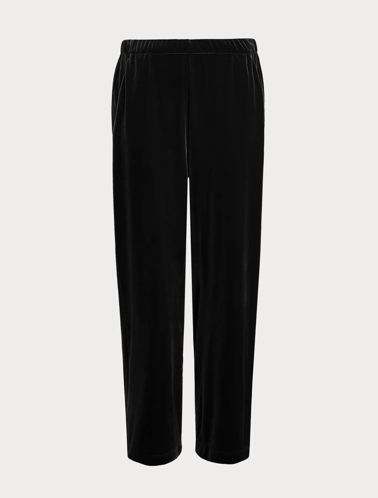 Clearance Marina Rinaldi Velvet jersey trousers BLACK
