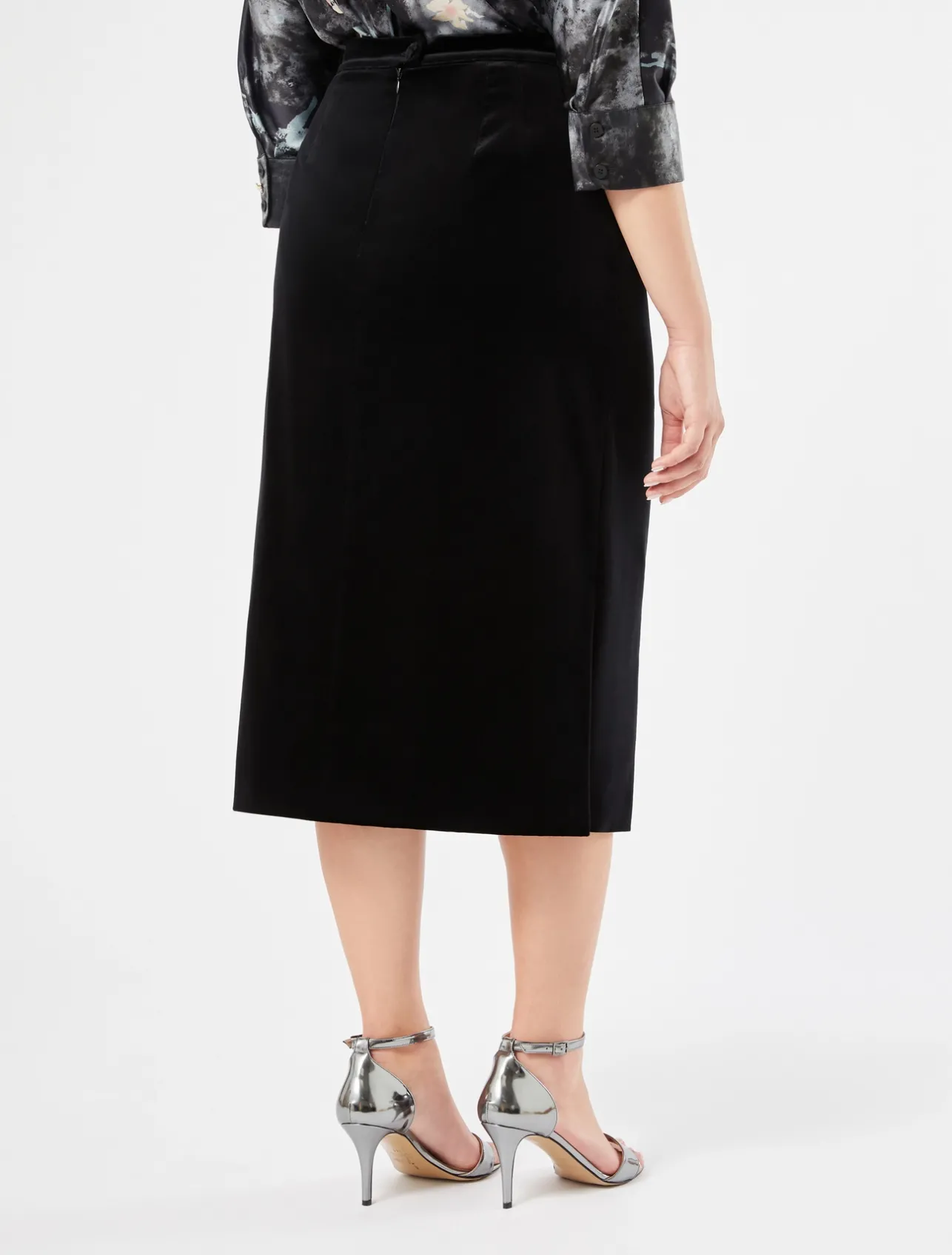 Online Marina Rinaldi Velvet skirt BLACK