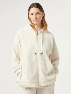 Outlet Marina Rinaldi Velvet sweatshirt IVORY