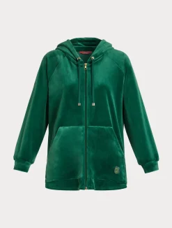 Discount Marina Rinaldi Velvet sweatshirt DARKGREEN