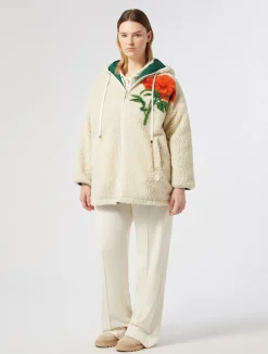 Outlet Marina Rinaldi Velvet sweatshirt IVORY