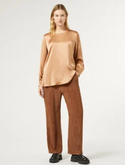 Online Marina Rinaldi Velvet trousers BROWN