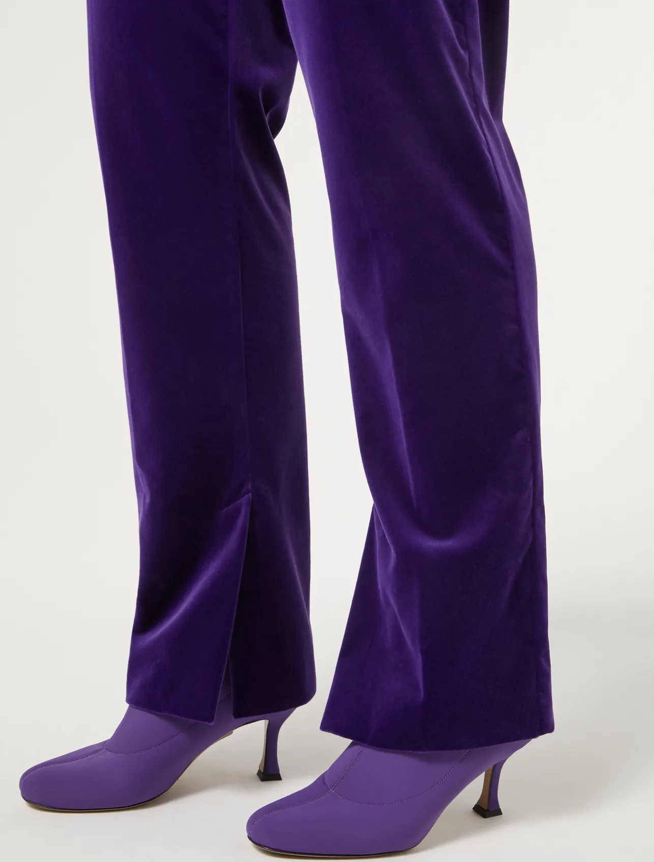 Fashion Marina Rinaldi Velvet trousers PURPLE