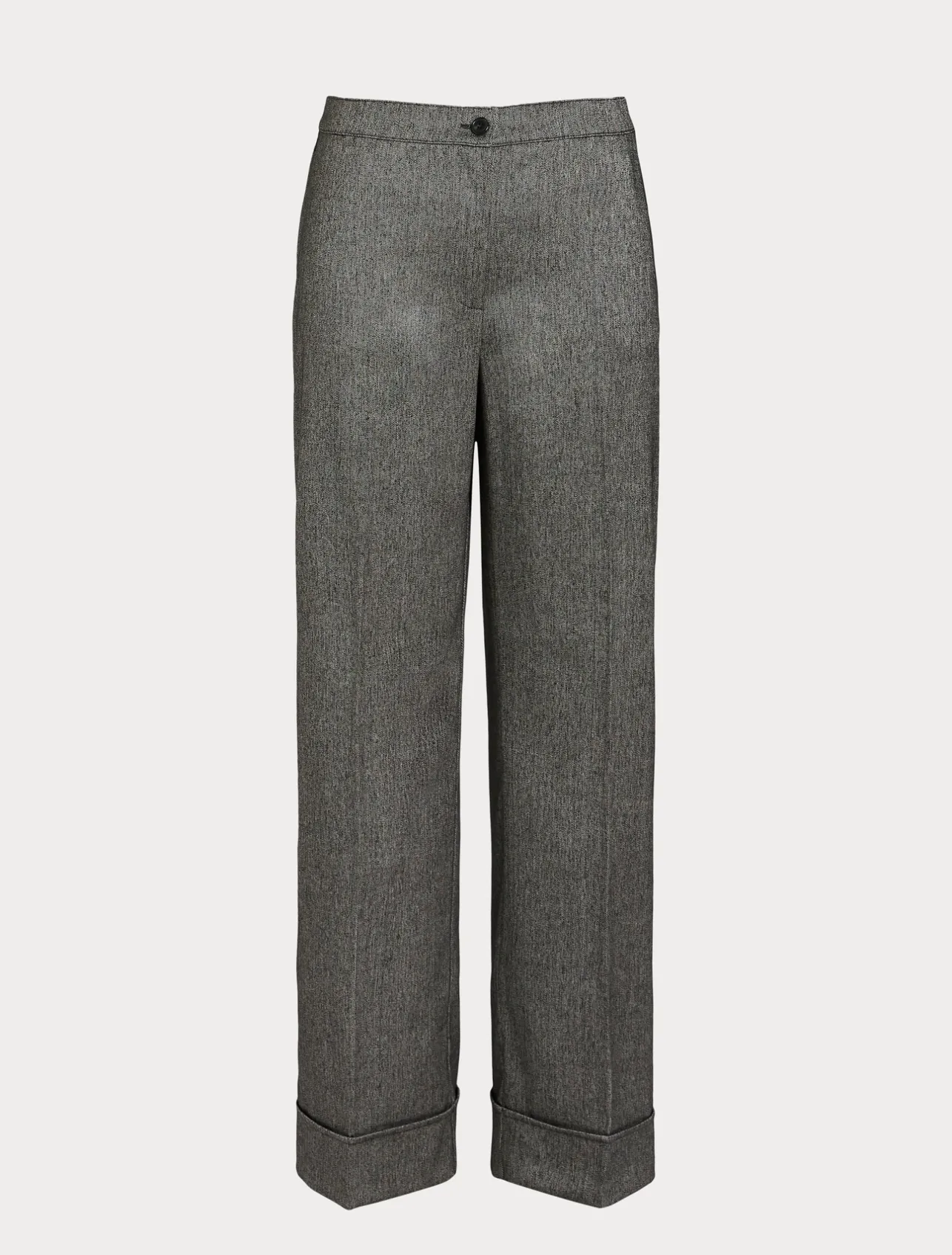 Clearance Marina Rinaldi Viscose and yarn-dyed fabric trousers BLACK