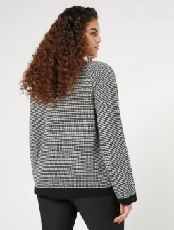 Outlet Marina Rinaldi Viscose blend yarn jumper BLACK