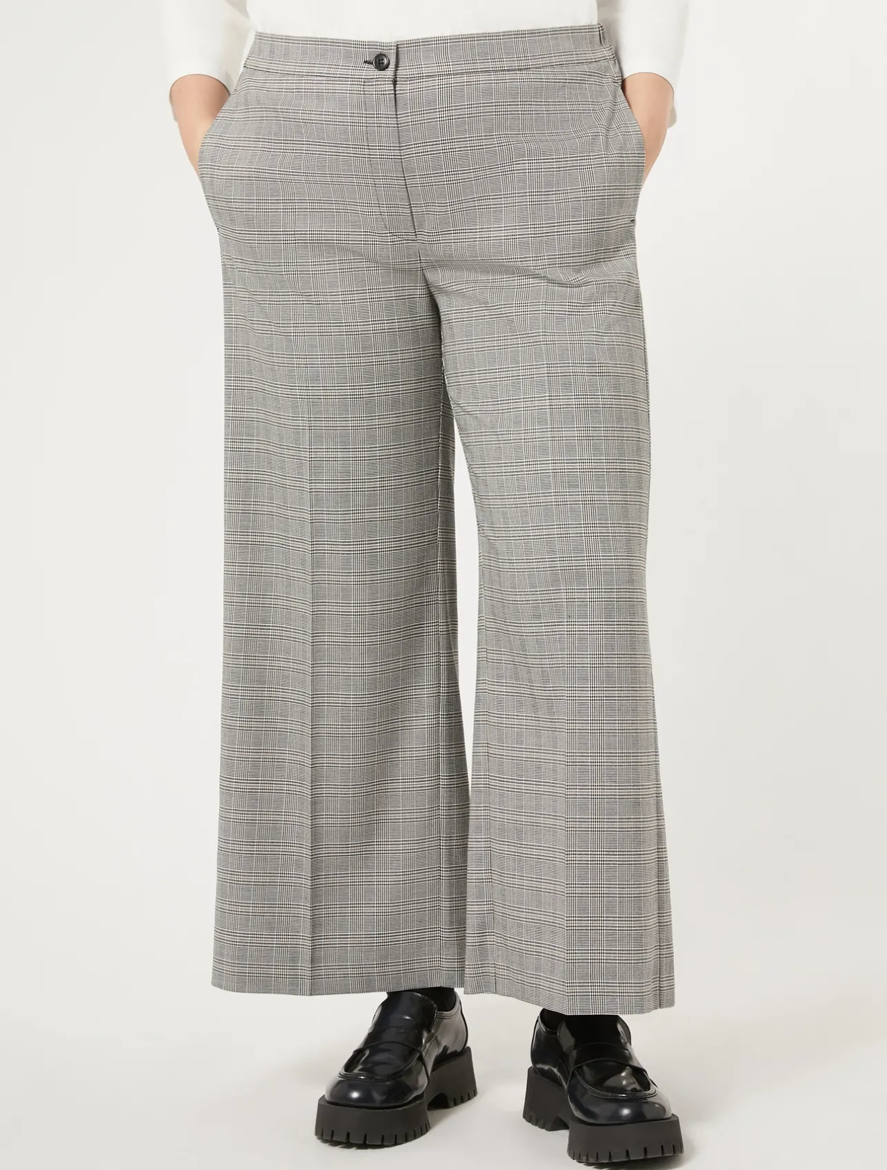 Hot Marina Rinaldi Viscose canvas trousers BLACK