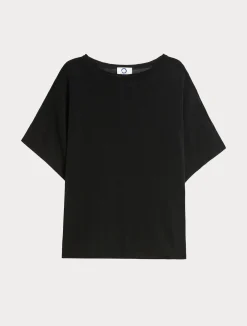 Online Marina Rinaldi Viscose crepe sweater BLACK