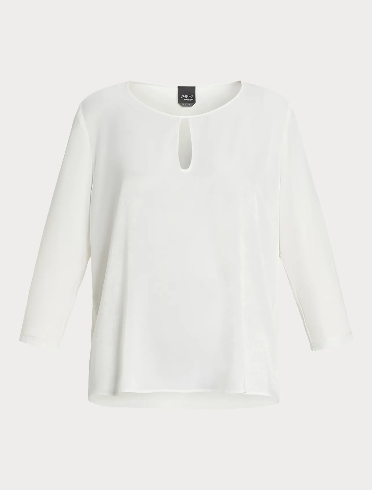 Best Marina Rinaldi Viscose jersey and satin T-shirt WHITE