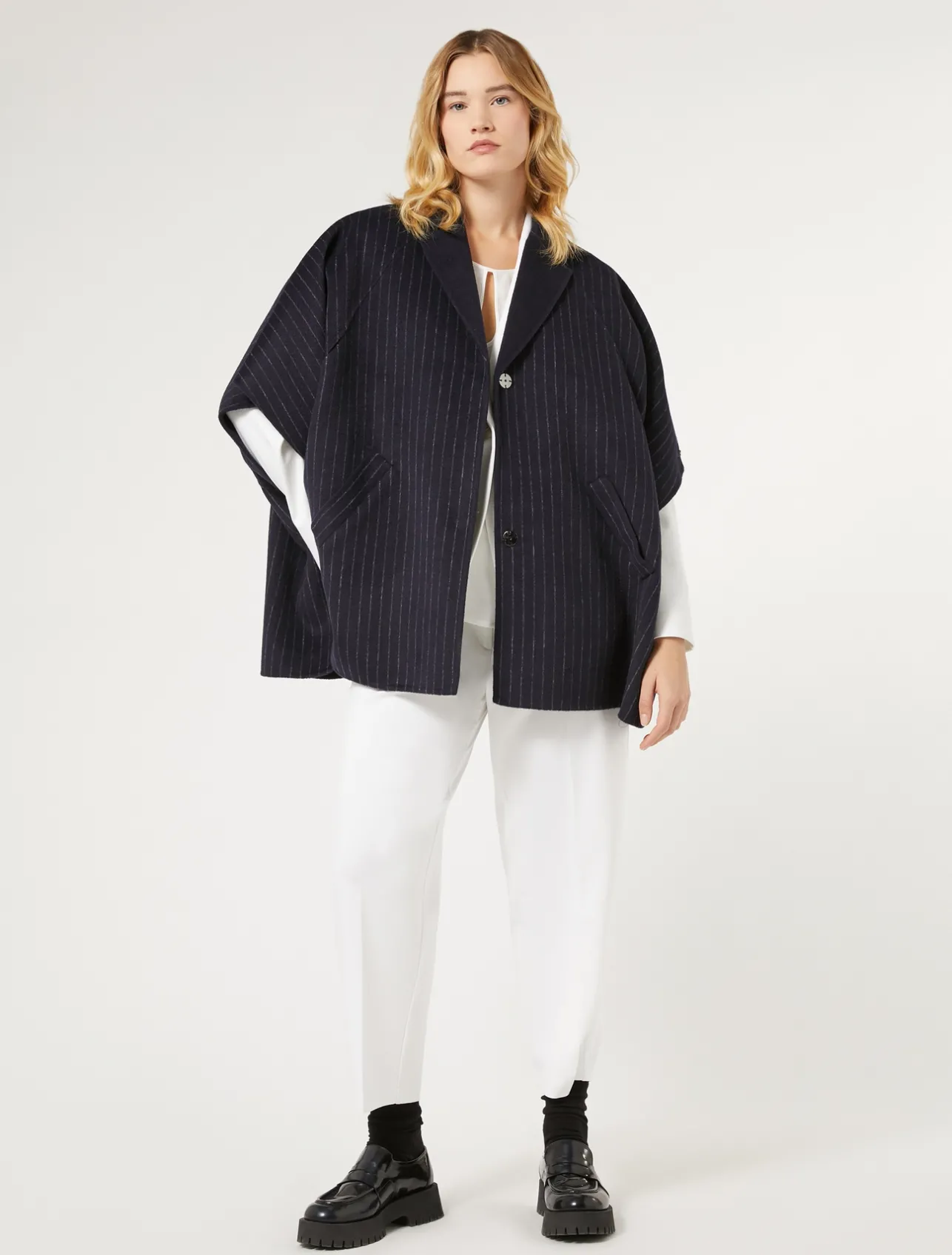Best Marina Rinaldi Viscose jersey and satin T-shirt WHITE