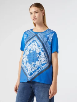 Outlet Marina Rinaldi Viscose jersey T-shirt CORNFLOWERBLUE
