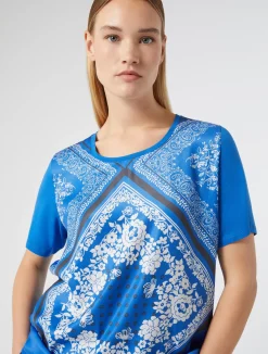 Outlet Marina Rinaldi Viscose jersey T-shirt CORNFLOWERBLUE