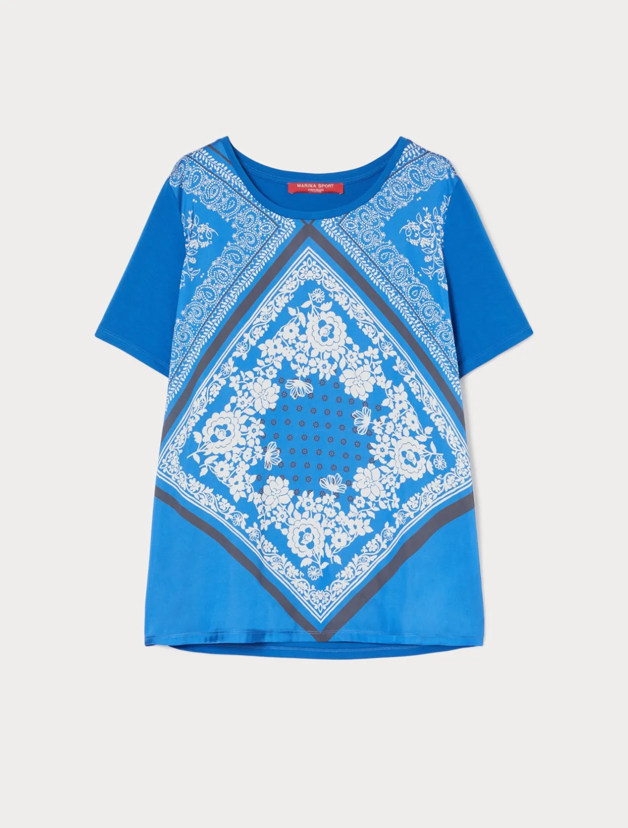 Outlet Marina Rinaldi Viscose jersey T-shirt CORNFLOWERBLUE