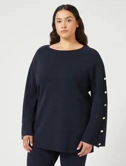 Clearance Marina Rinaldi Viscose jumper MIDNIGHTBLUE
