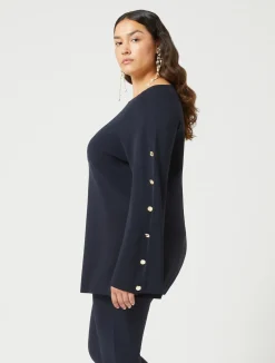 Clearance Marina Rinaldi Viscose jumper MIDNIGHTBLUE