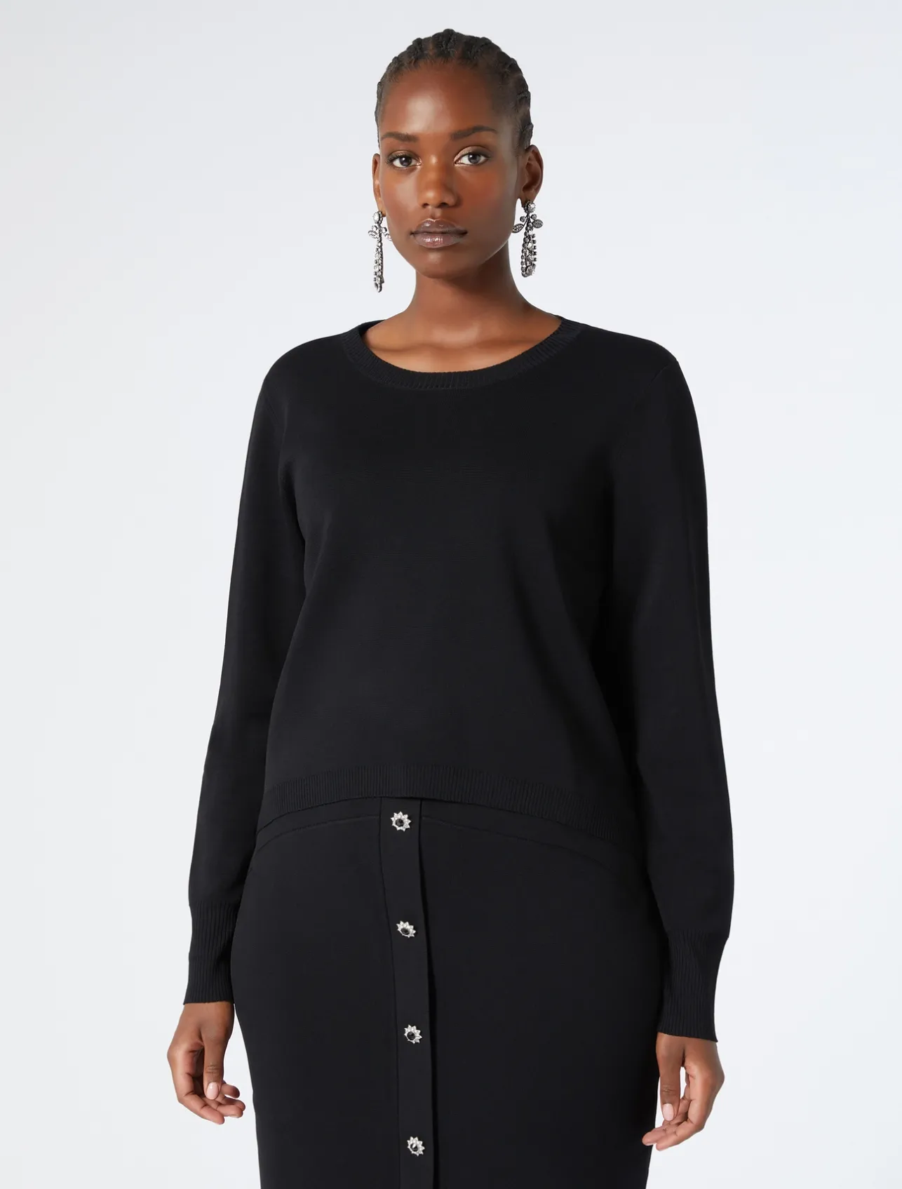 Hot Marina Rinaldi Viscose sweater BLACK