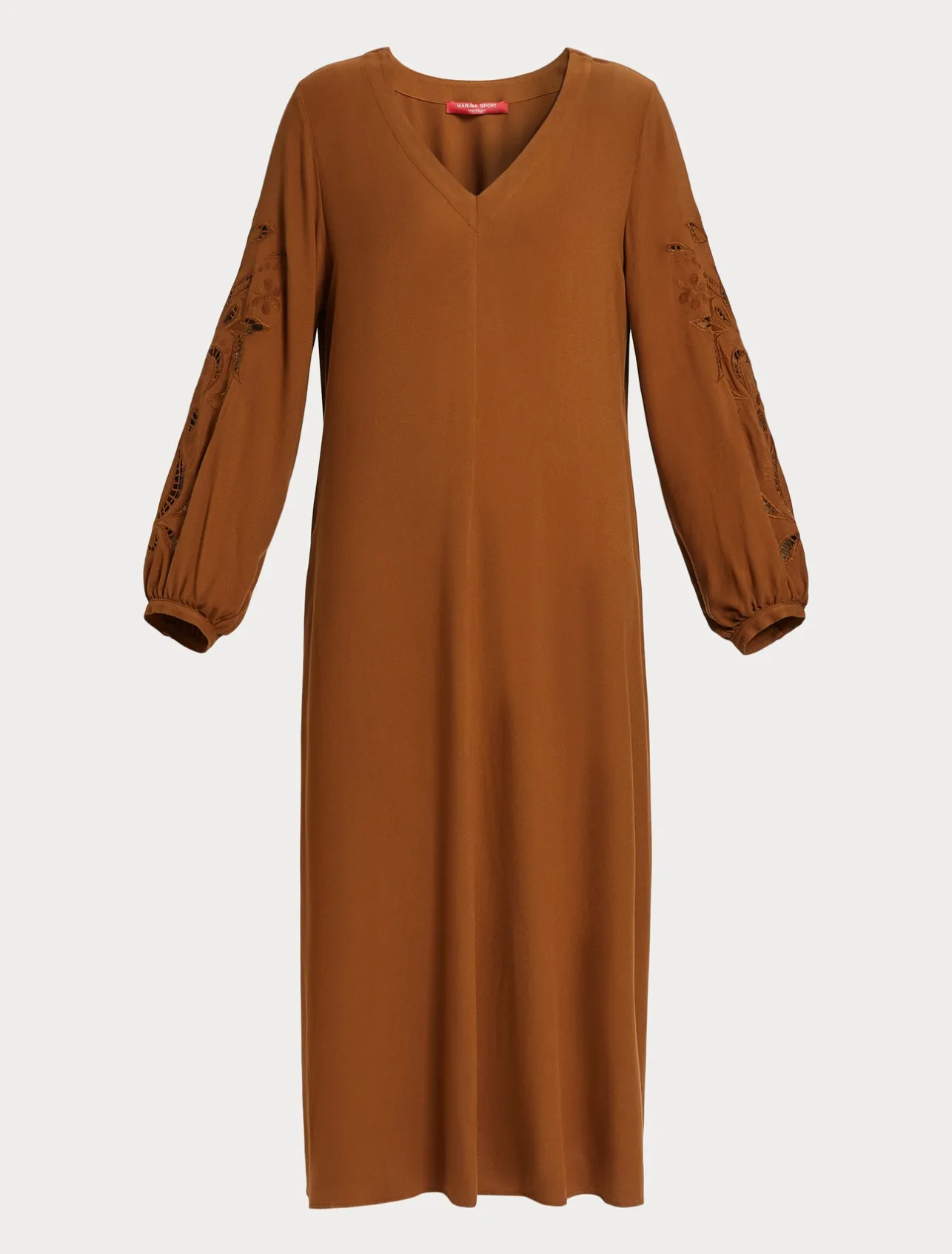 New Marina Rinaldi Viscose twill dress BRONZE