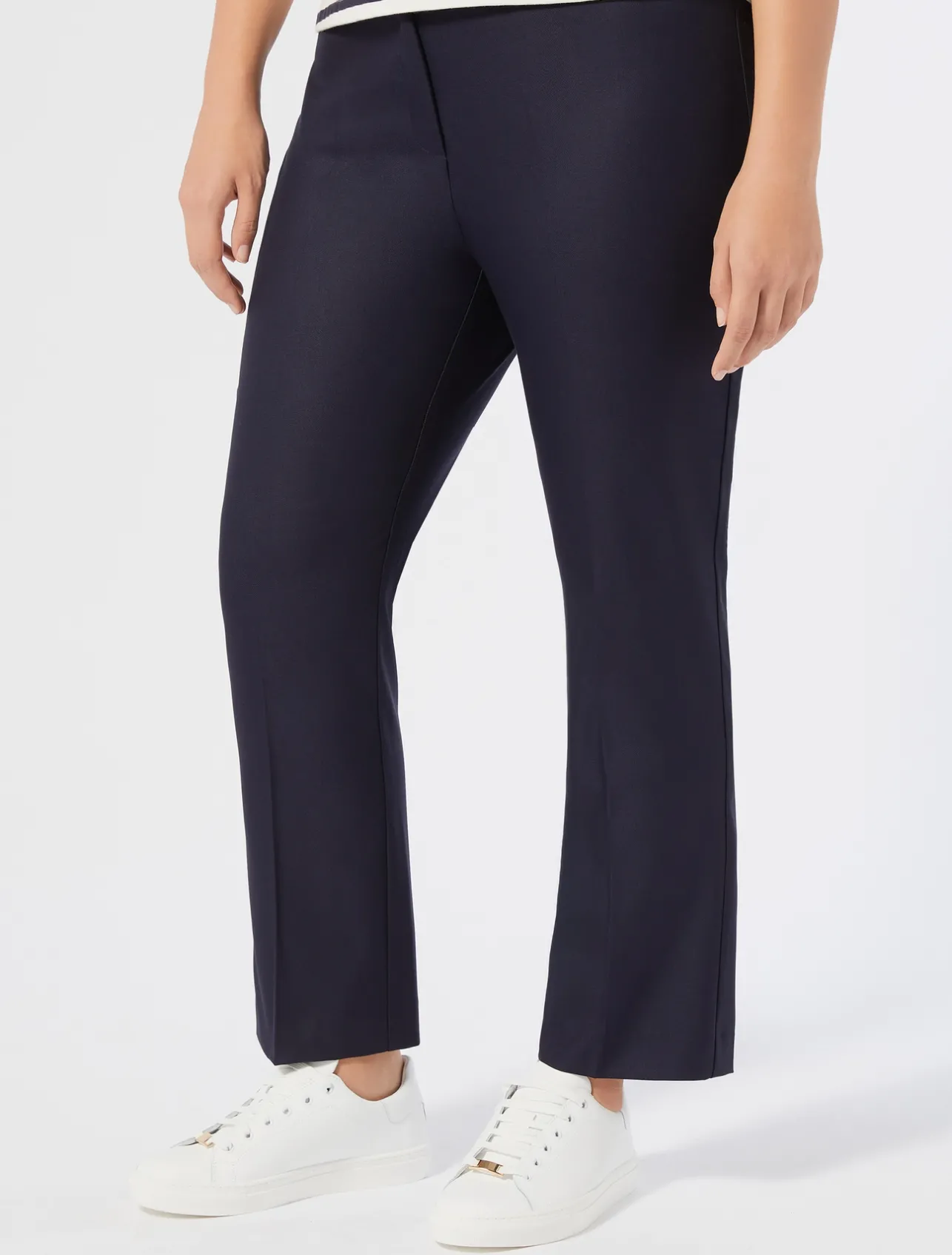 New Marina Rinaldi Viscose twill trousers NAVY