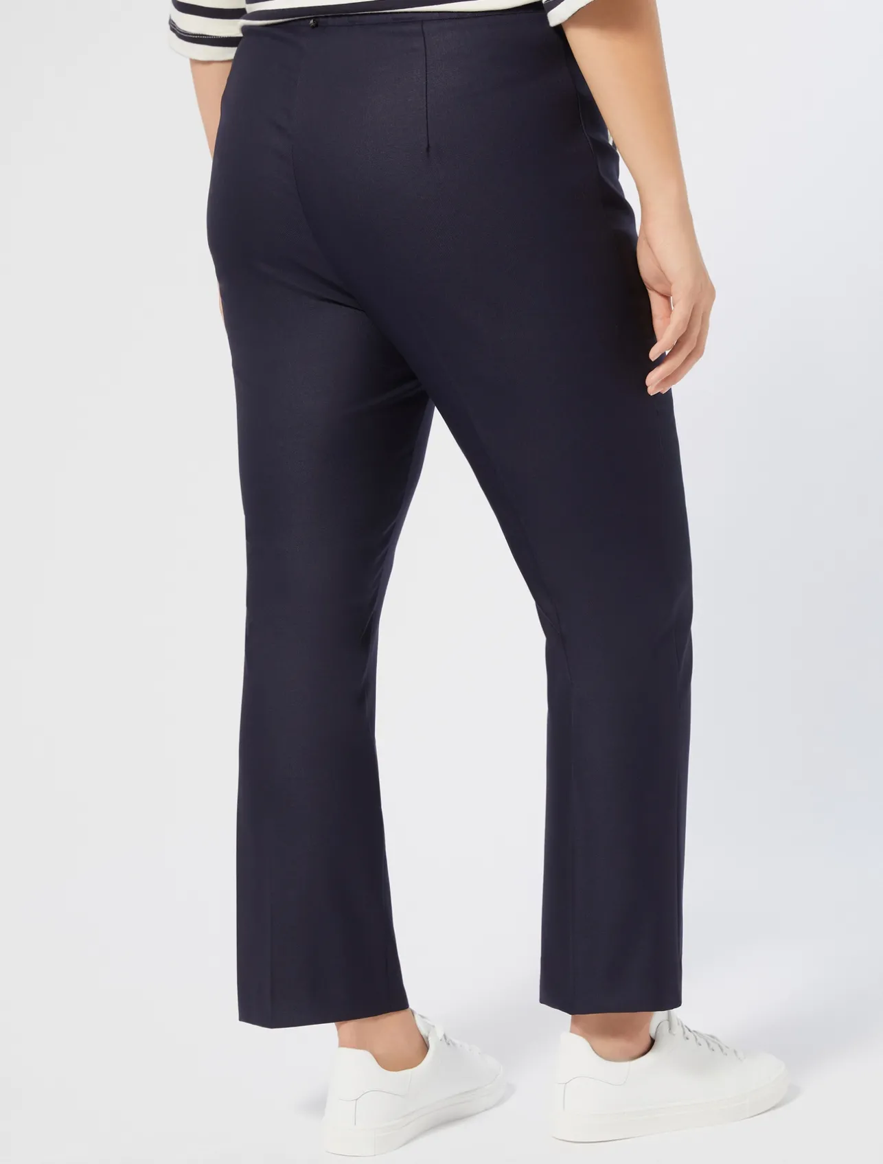 New Marina Rinaldi Viscose twill trousers NAVY