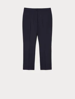 New Marina Rinaldi Viscose twill trousers NAVY