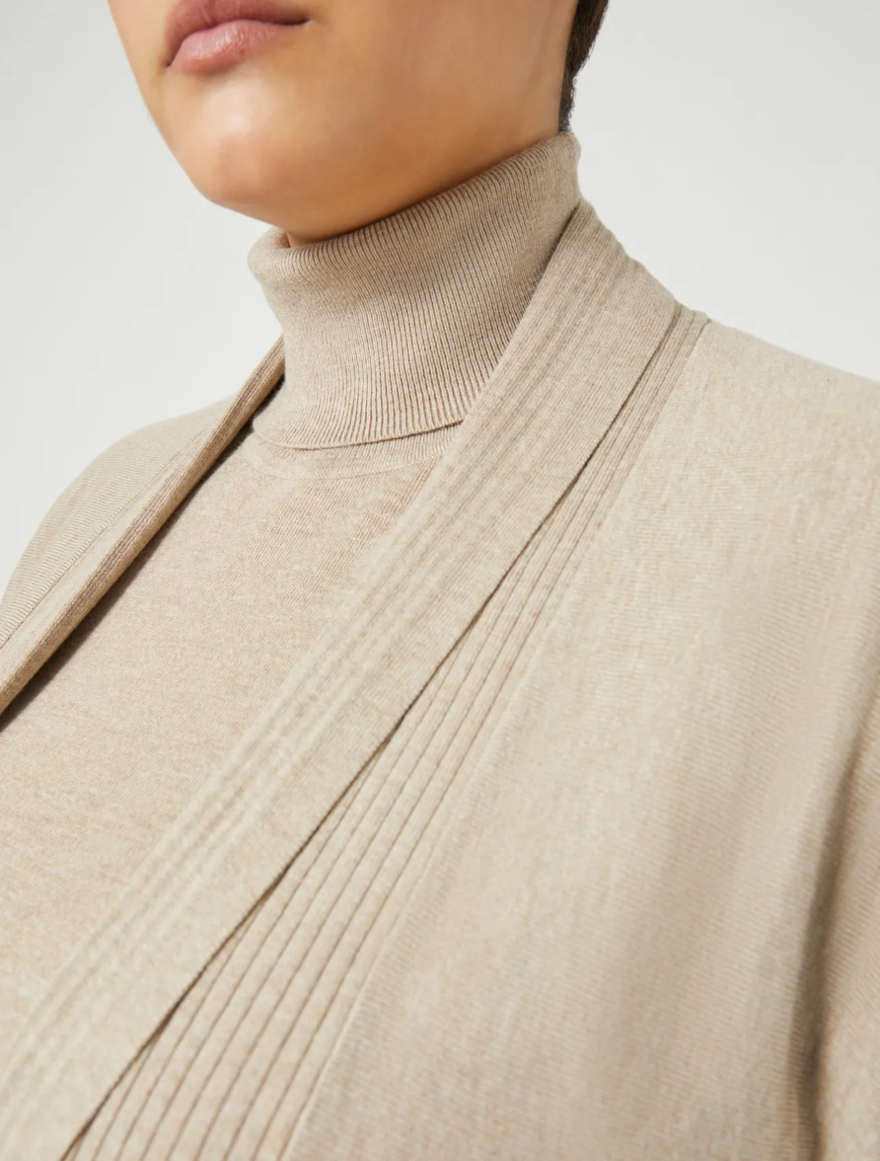 Best Marina Rinaldi Viscose yarn cardigan BEIGE