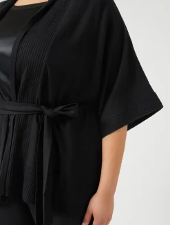New Marina Rinaldi Viscose yarn cardigan BLACK