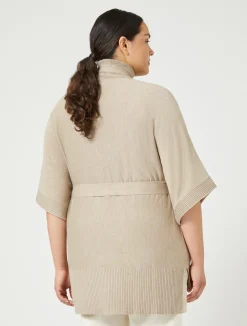 Best Marina Rinaldi Viscose yarn cardigan BEIGE