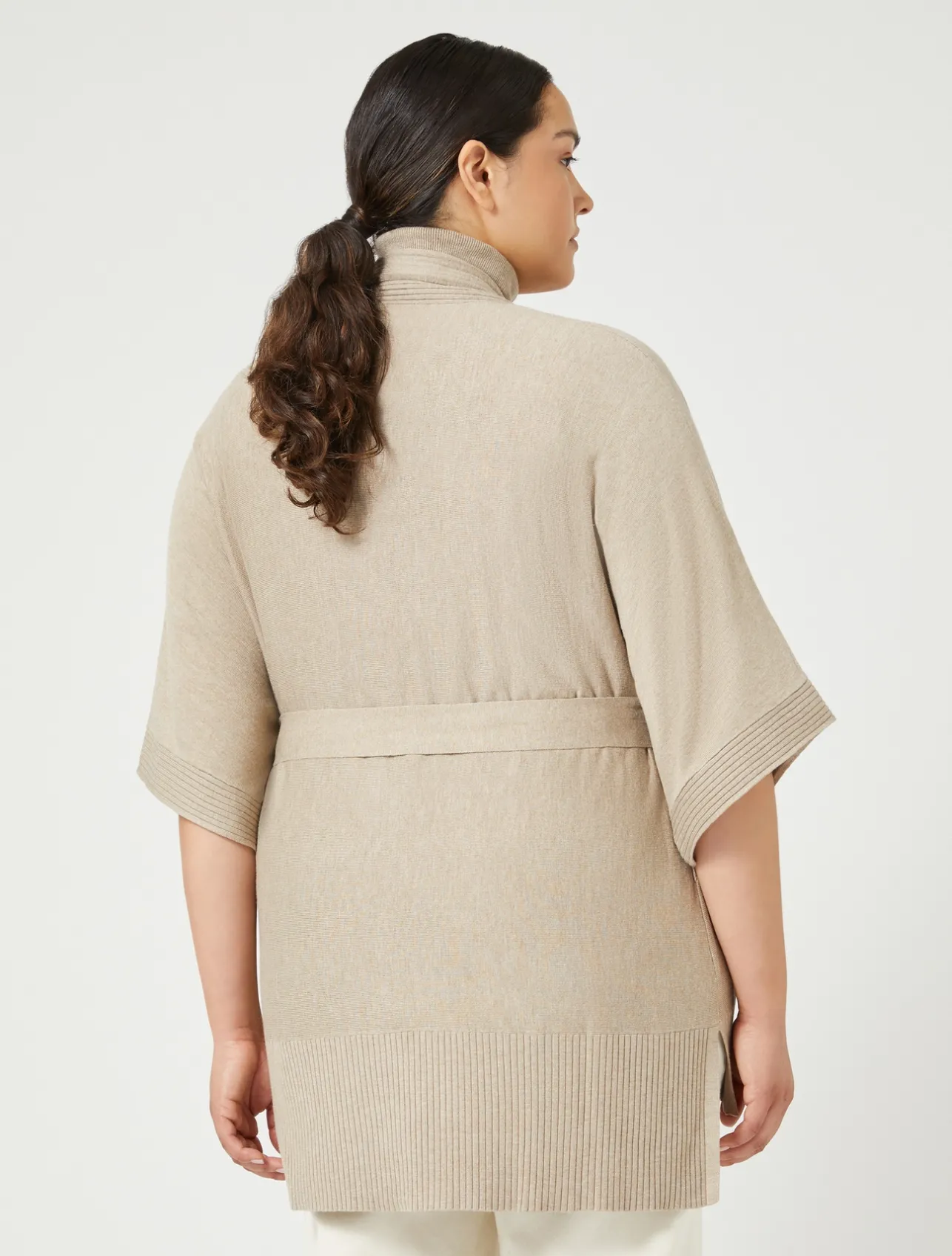 Best Marina Rinaldi Viscose yarn cardigan BEIGE