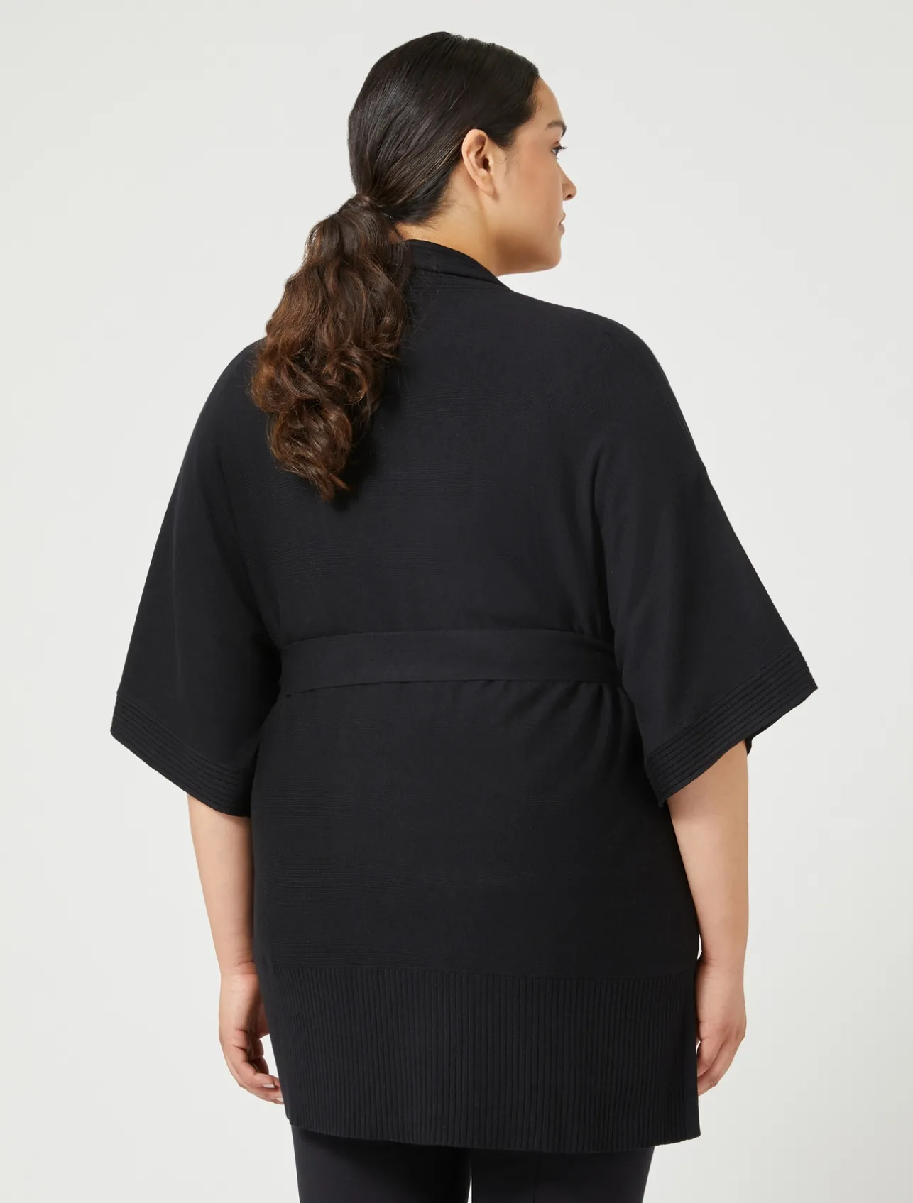 New Marina Rinaldi Viscose yarn cardigan BLACK