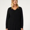 Sale Marina Rinaldi Viscose yarn sweater BLACK
