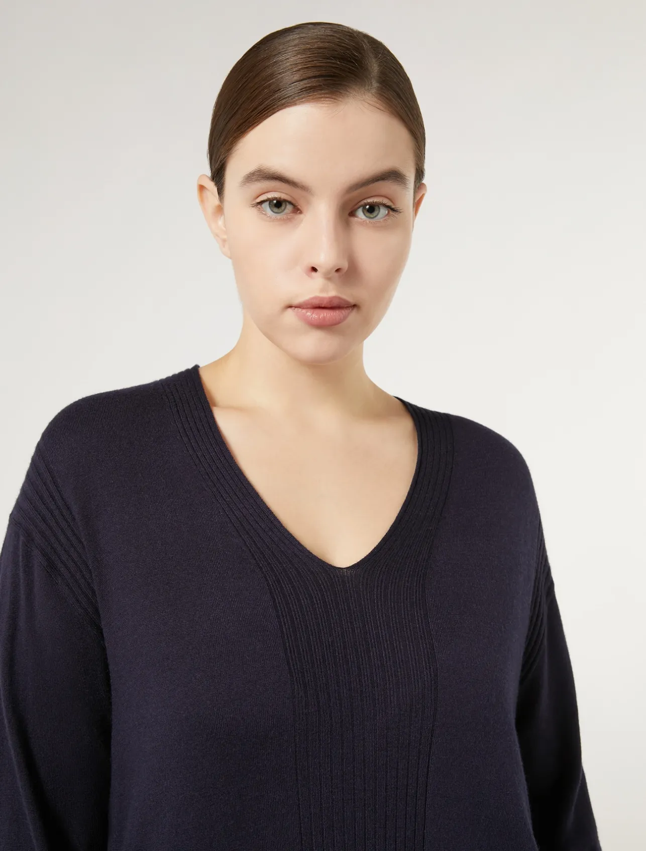 Fashion Marina Rinaldi Viscose yarn sweater NAVY