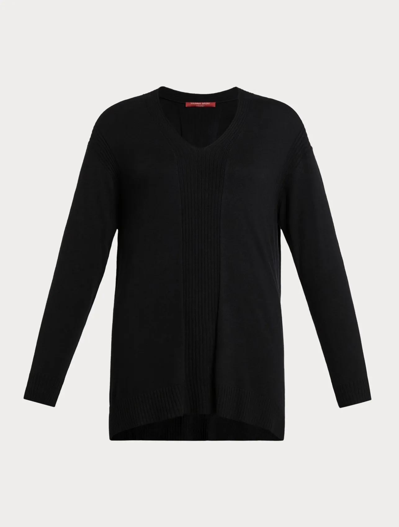 Sale Marina Rinaldi Viscose yarn sweater BLACK
