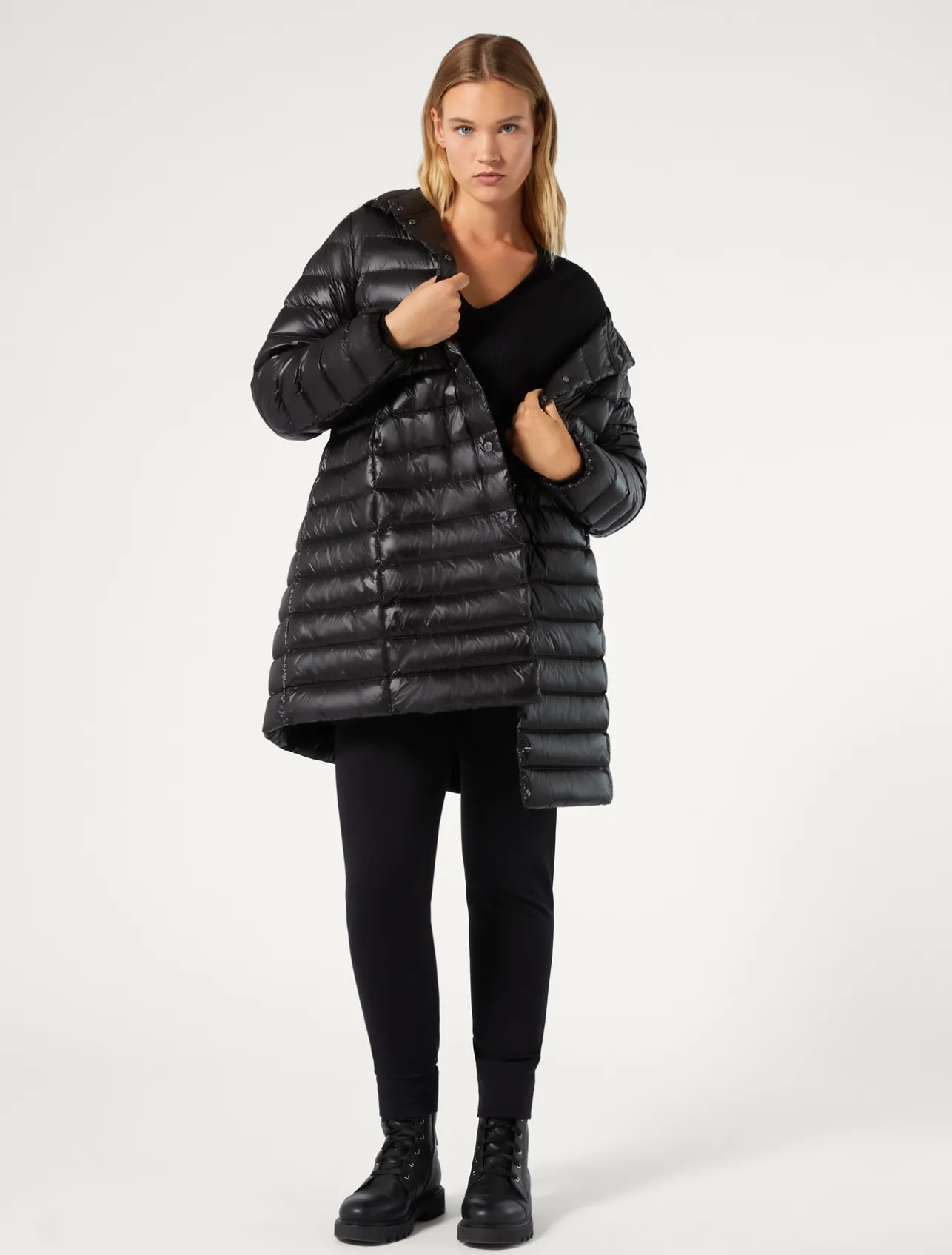 Sale Marina Rinaldi Viscose yarn sweater BLACK