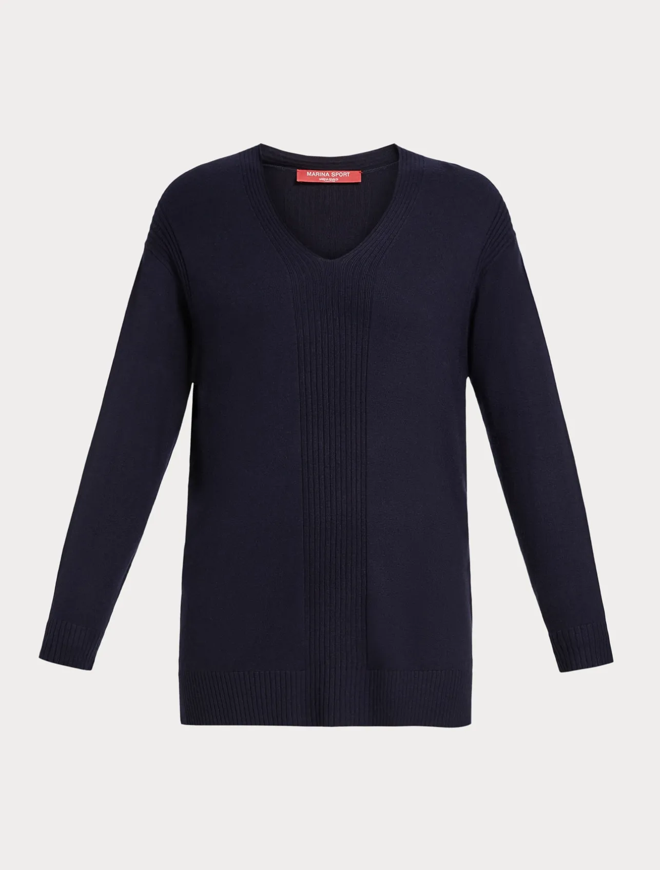 Fashion Marina Rinaldi Viscose yarn sweater NAVY