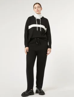 Sale Marina Rinaldi Viscose yarn trousers BLACK