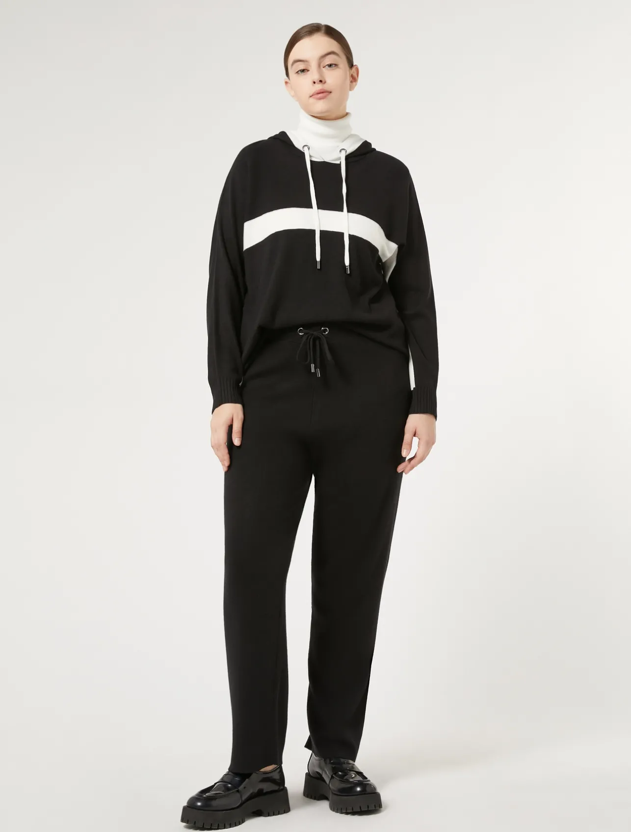 Sale Marina Rinaldi Viscose yarn trousers BLACK