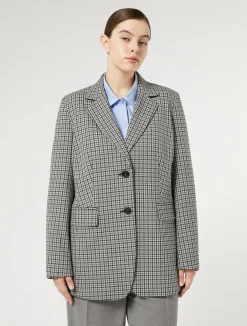 Outlet Marina Rinaldi Viscose-blend blazer jacket BLACK